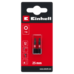 Einhell Impact Bit-Set, 2-teilig, T10, 25 mm, für Schraubendreher und Akkuschrauber.