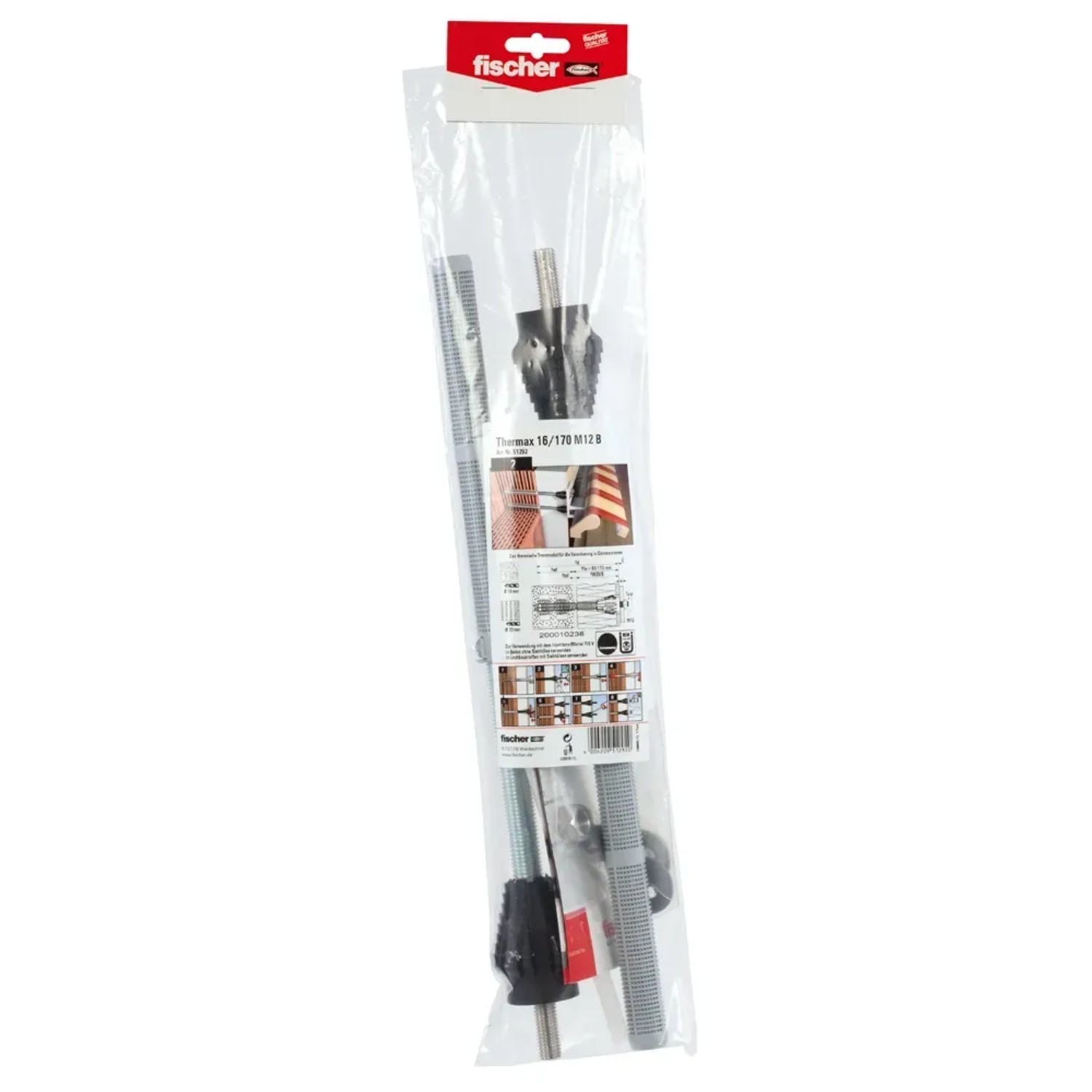 Fischer Thermax 16/170 M12 B Dübel, 2 Stück im Set, für Abstandsmontage und Wärmedämmung.