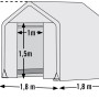 ShelterLogic Foliengewächshaus, 3,24 m², 180x180 cm, mit Maßen. Ideal für Pflanzenzucht.