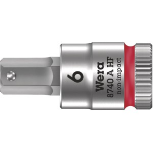 Wera Zyklop Bitnuss 6 mm für Innensechskantschrauben mit Haltefunktion.