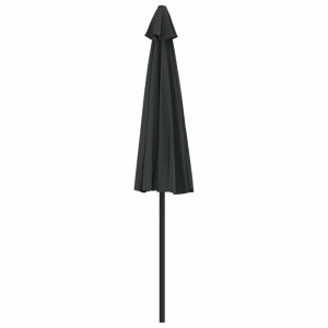 vidaXL Balkon-Sonnenschirm Alu-Mast Schwarz 270x144x222cm Halbrund 312500