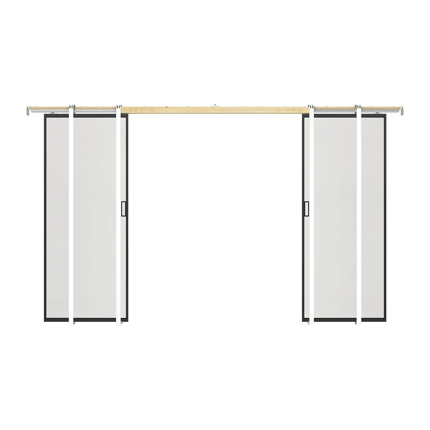 Vente-unique Schiebetür Linci Schwarz 83 cm