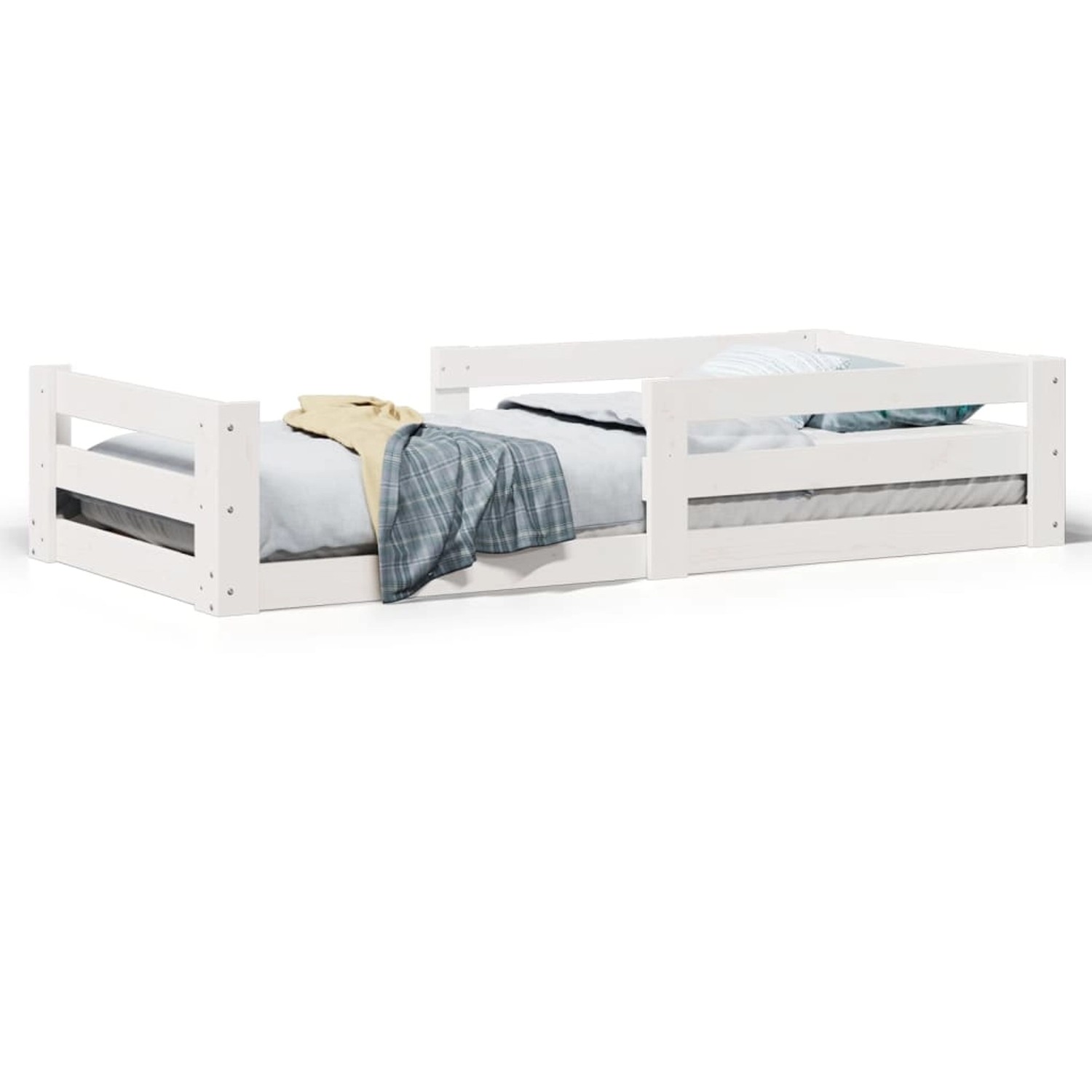 vidaXL Massivholzbett ohne Matratze Weiß 75x190 cm Kiefernholz 855697 günstig online kaufen