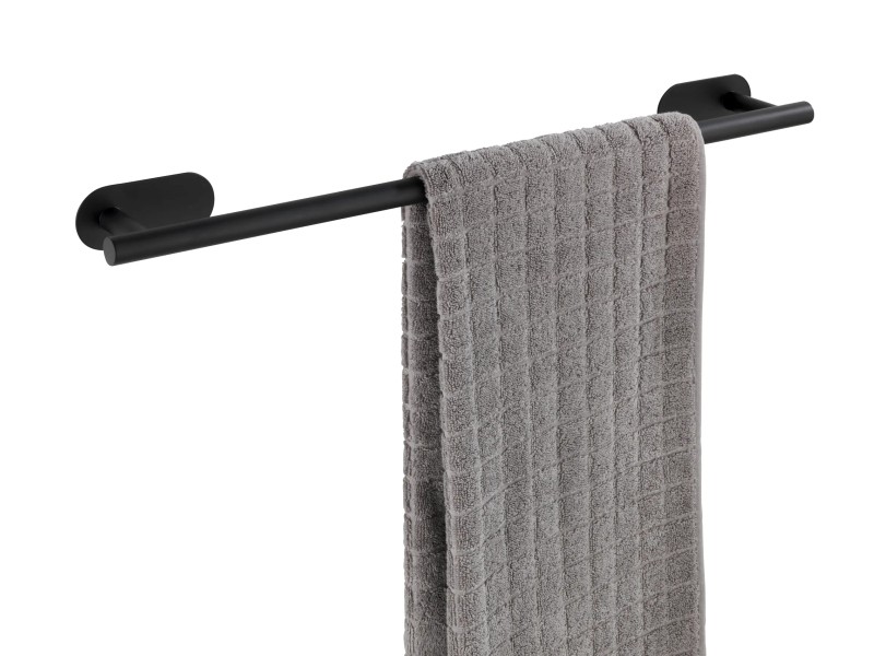 WENKO Badetuchstange UNO Orea White 40cm - Edelstahl Handtuchhalter Mit Turbo-Loc