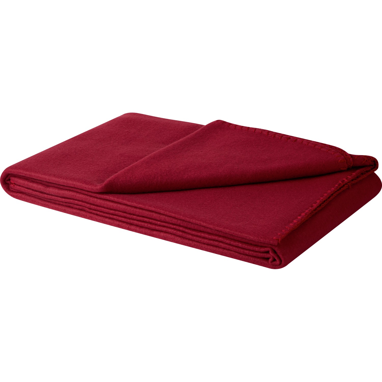Fleecedecke Uni 130 cm x 160 cm Bordeaux