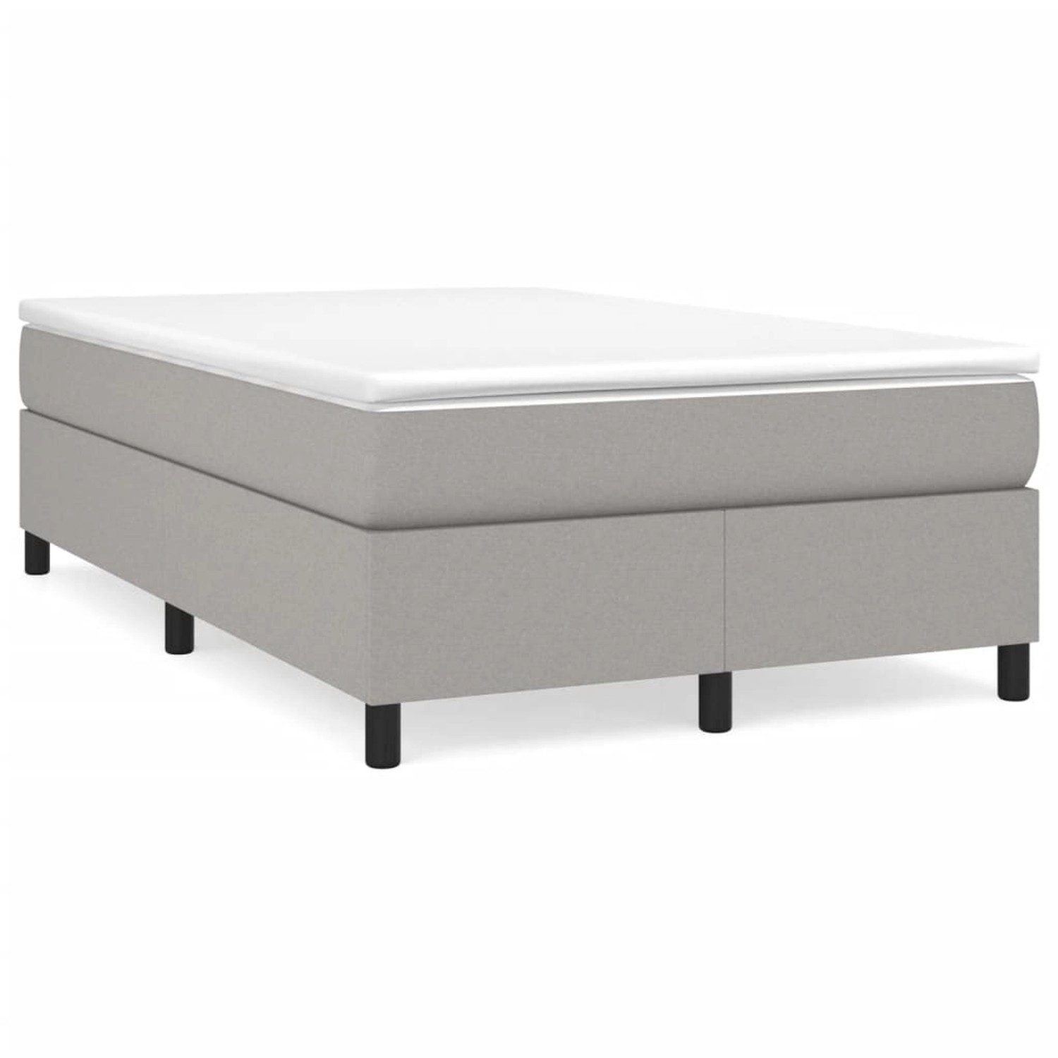 vidaXL Boxspringbett mit Matratze Hellgrau 120x200 cm Stoff 3144407 günstig online kaufen