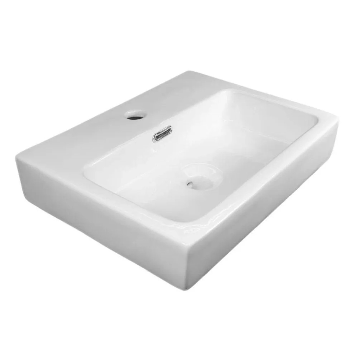 NEG Hänge-Waschbecken Uno66H Rechteckig mit Ablagefläche 36T x 46B x 12,5H cm