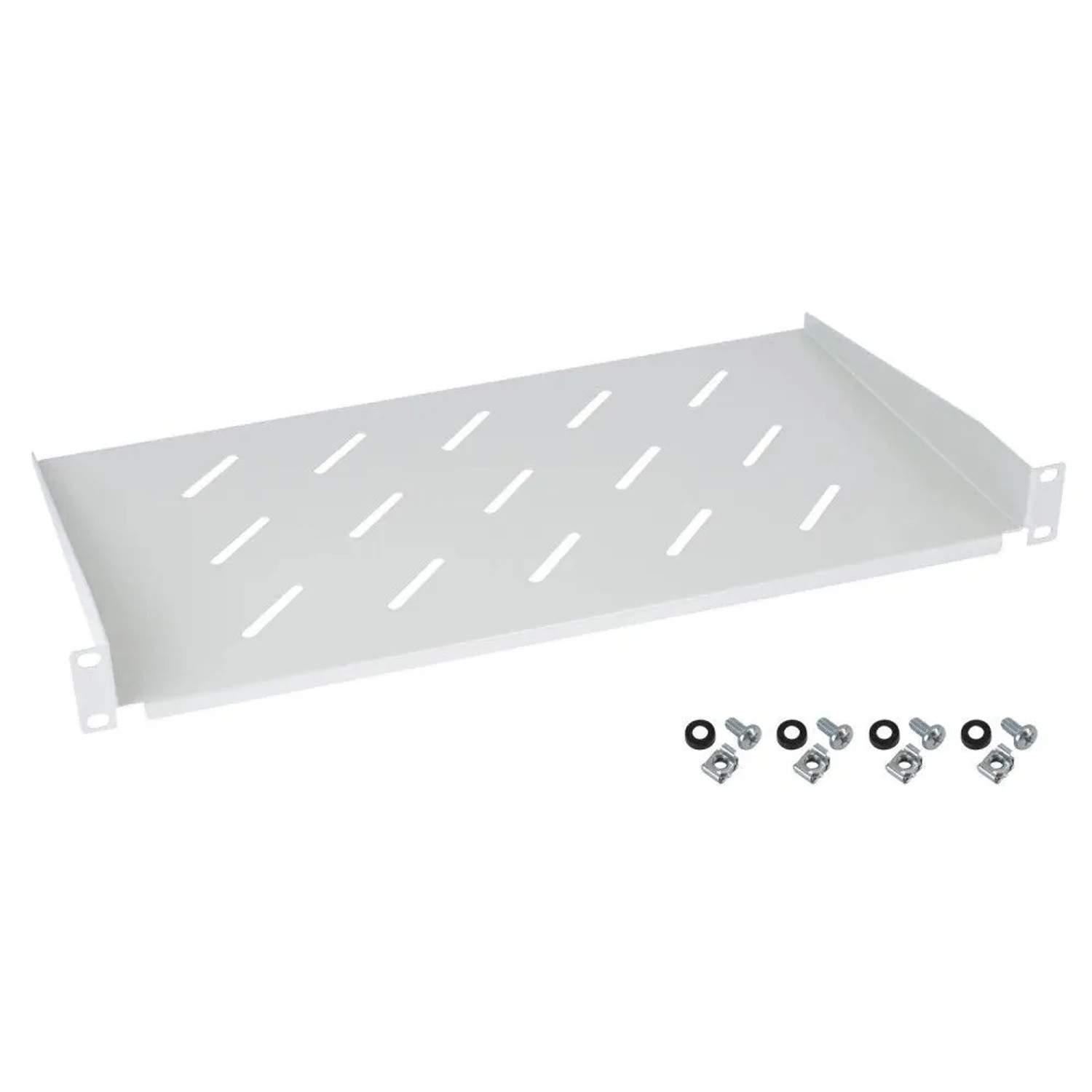 HMF 65499 Fachboden für Serverschrank  19 Zoll  1 HE  250mm Lichtgrau
