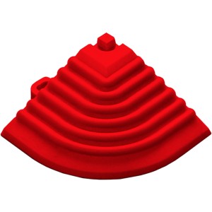 Rotes Florco Kunststoff-Eckteil im 4er-Pack für 40x40 cm Klickfliesen.
