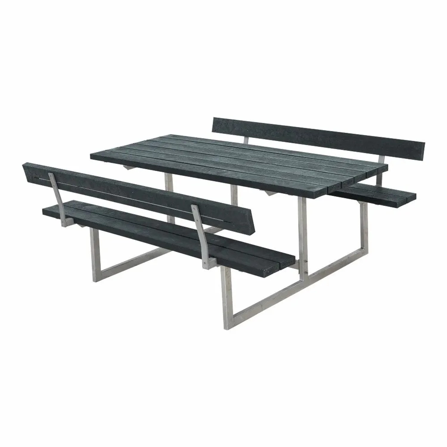 PLUS Gartenmöbel-Set Basic 177 cm mit 2 Rückenlehnen Retex Grau