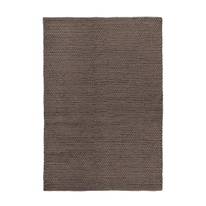 MeGusta Flachflor Teppich Uni Taupe, handgewebt, 120x170 cm. Kurzflorteppich im Woll-Look.