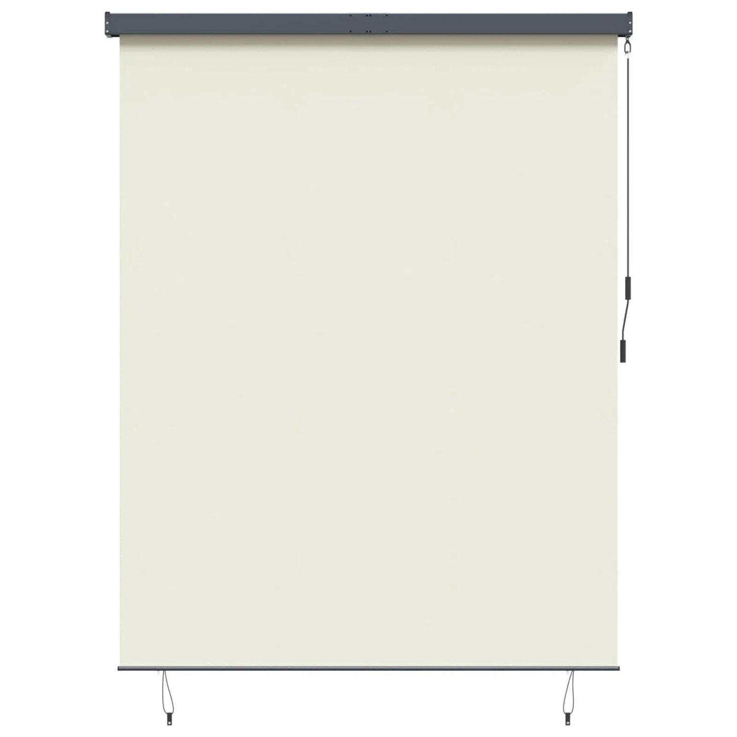vidaXL Rollo mit Vorhängen Creme 200 x 250 cm Stoff und Aluminium 362091