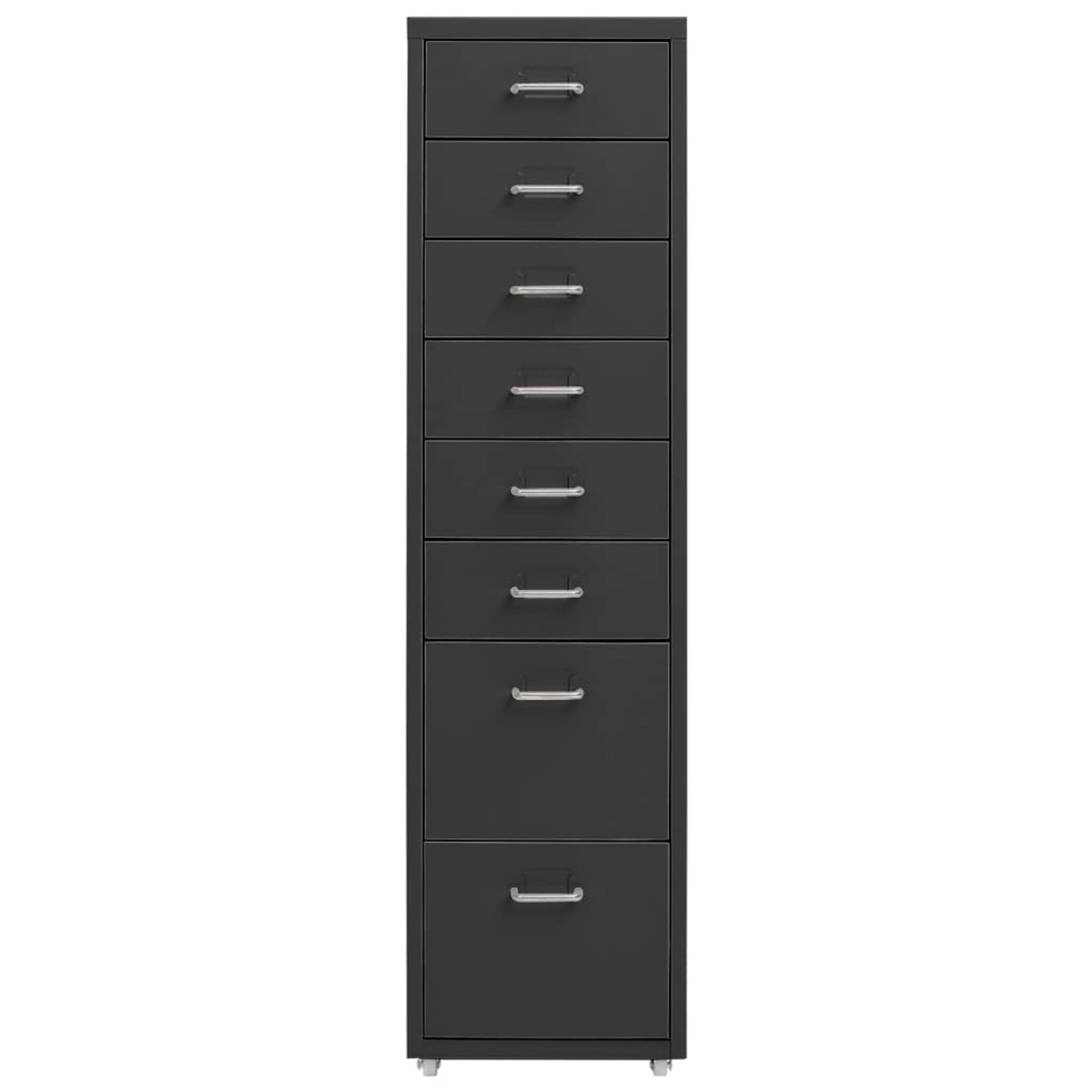 vidaXL Aktenschrank Aktenschrank mit Rollen Anthrazit 28x41x109 cm Metall günstig online kaufen