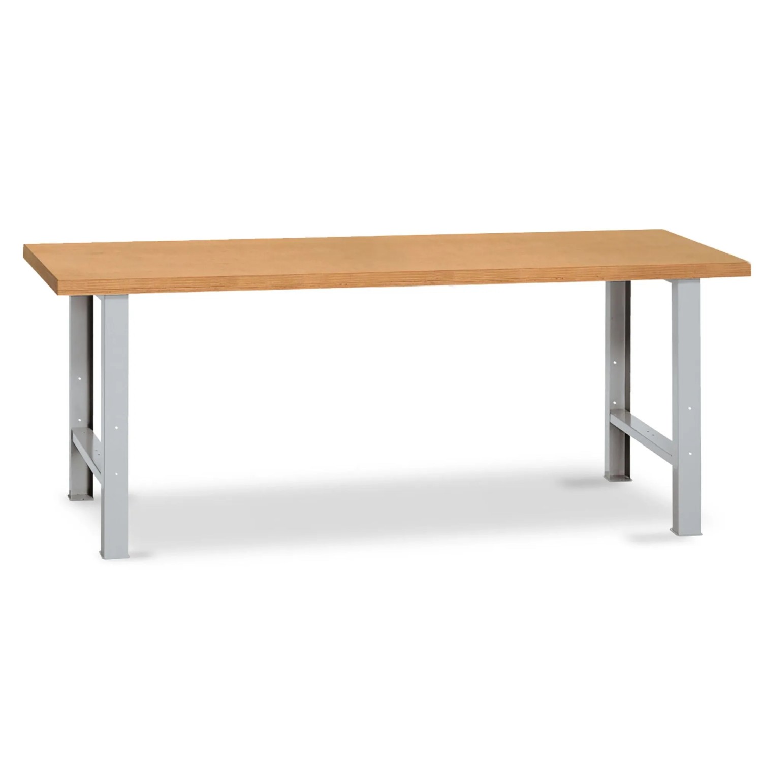 Kraftwerk Werkbank G Rundmodell 840 mm x 2000 mm x 700 mm Silber-Beige