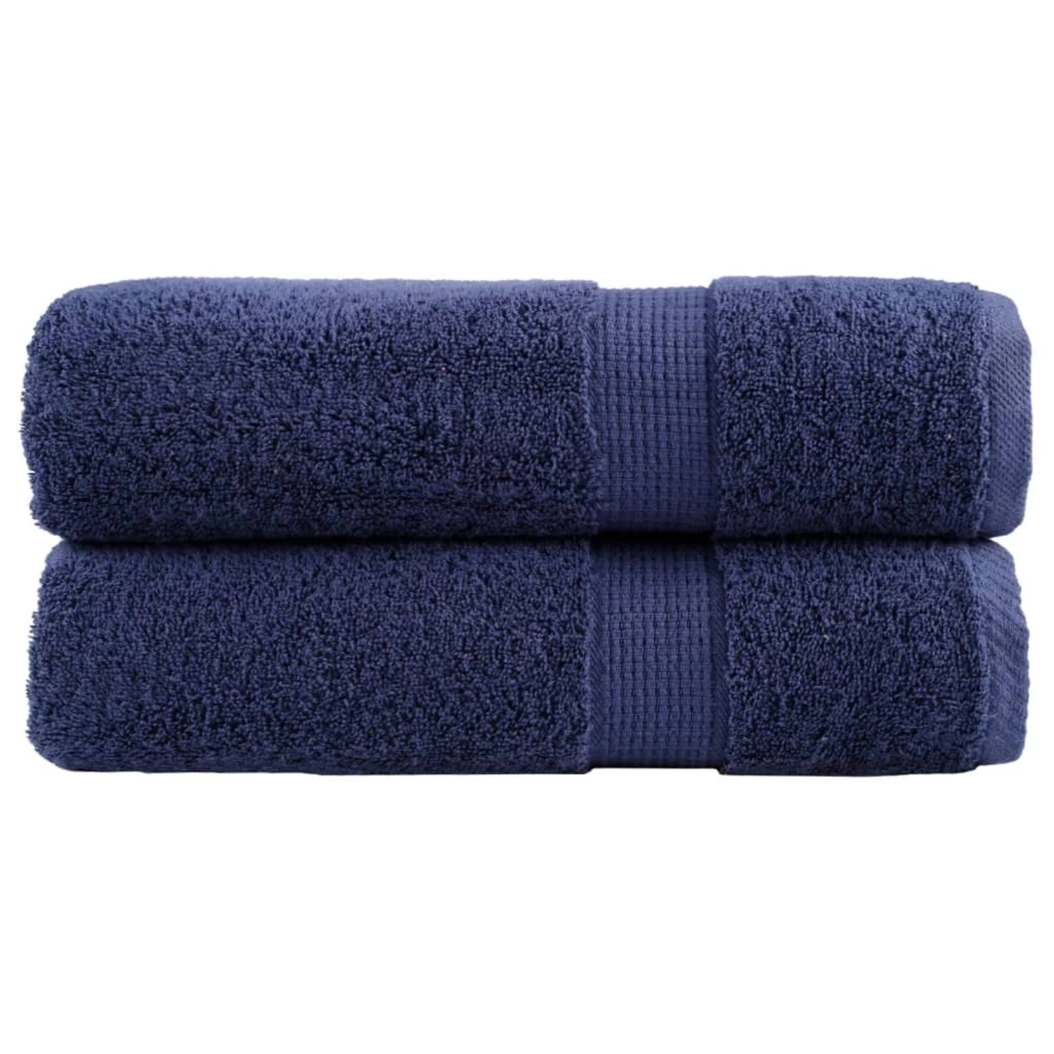 vidaXL Premium-Badetücher 2 Stk Marineblau 100x150 600g/m2 Baumwolle