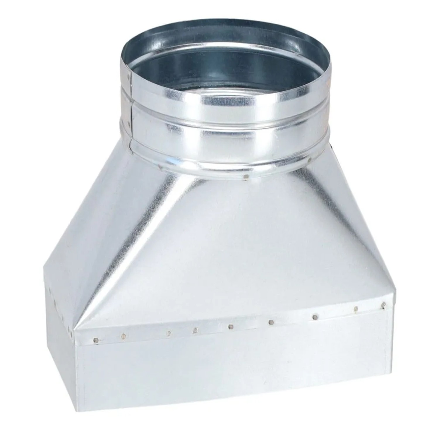 Subtiel Flachkanal Adapter 200 x 90 mm Auf Ø 125 mm Asymmetrisch