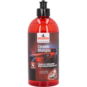 Nigrin Ceramic-Shampoo Performance, 500ml Flasche für Autopflege.