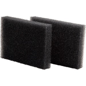 Zwei schwarze JBL CristalProfi m Filtermatten für Aquarienfilter. Ersatzfilter für sauberes Wasser.