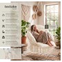 Tectake Hängesessel Samira Mit Dickem Sitzkissen Stabile Halteseile 81 x 80 x 139 cm Beige_2