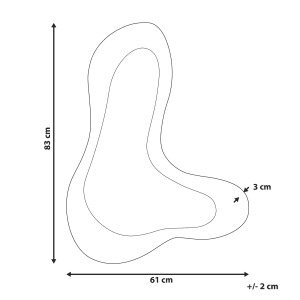 Beliani Wandspiegel GUICLAN Weiss 3x61x83