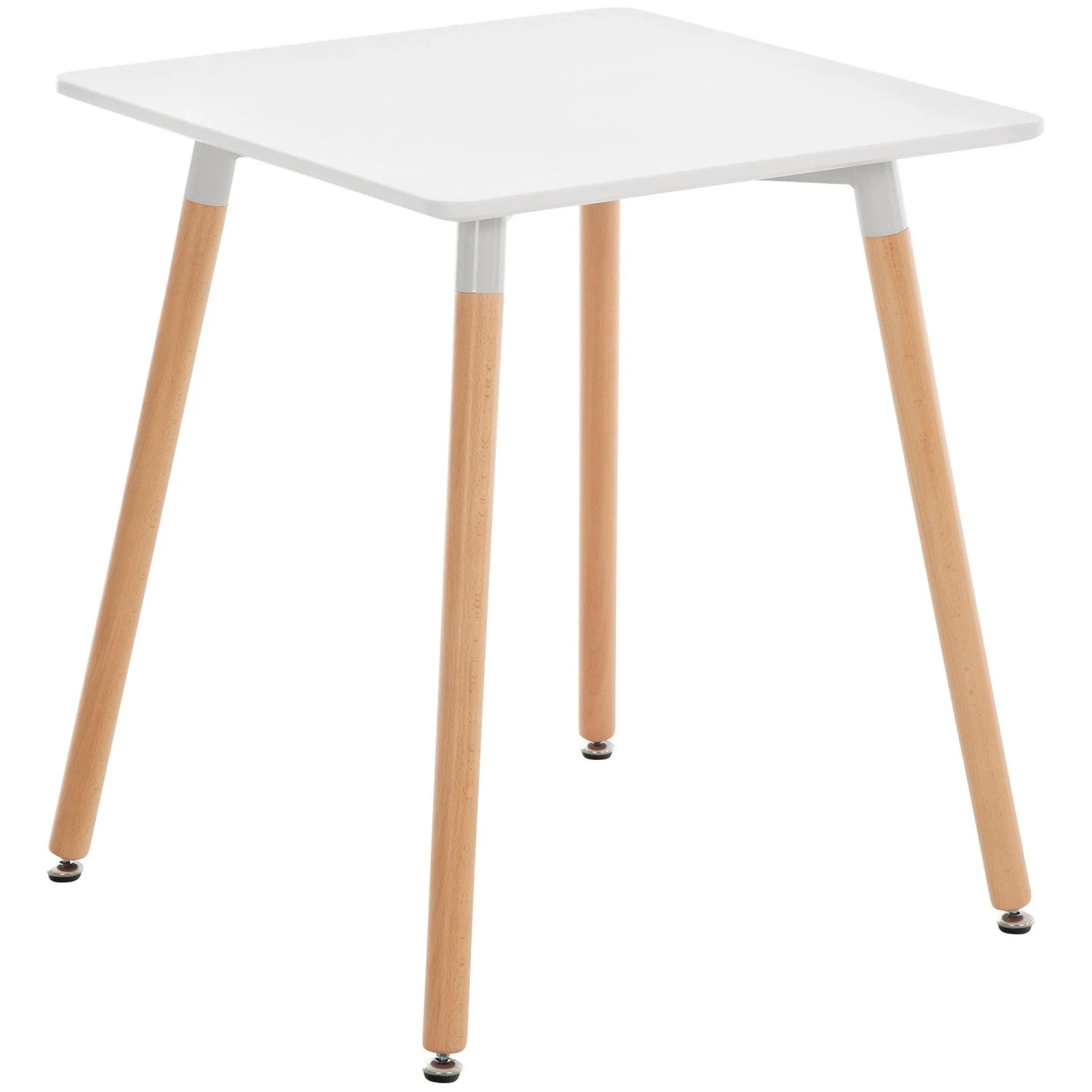 DELUKE Esstisch HILDA Quadratisch 60x60x70cm Holz Weiß Küchentisch Esszimmertisch Wohnzimmertisch