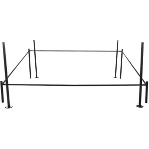 Gestell des grauen Siena Garden Pavillon Levino 300x400 cm aus Stahl.