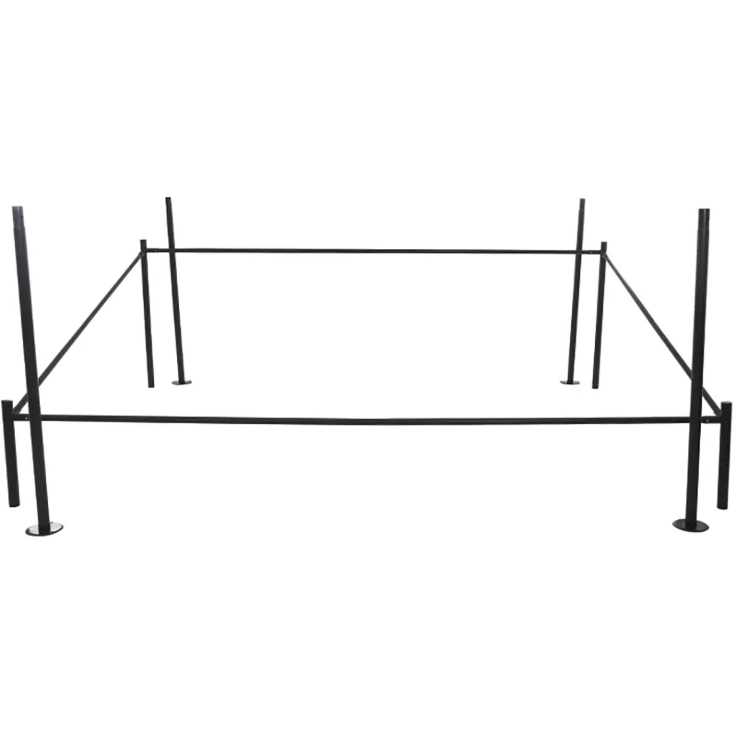 Gestell des grauen Siena Garden Pavillon Levino 300x400 cm aus Stahl.