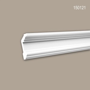 Weiße PROFHOME Eckleiste aus Polyurethan, 200 cm lang, für Decken und Wände.
