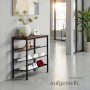 Tectake Schuhregal Wolverhampton Industrial Style Holz und Stahl  75 50 x 30 50 x 69 50 cm Industrial Holz Dunkel  Rustikal_8