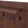 MCW Wandgarderobe A27 mit 5 Haken und Hutablage in Holzoptik.