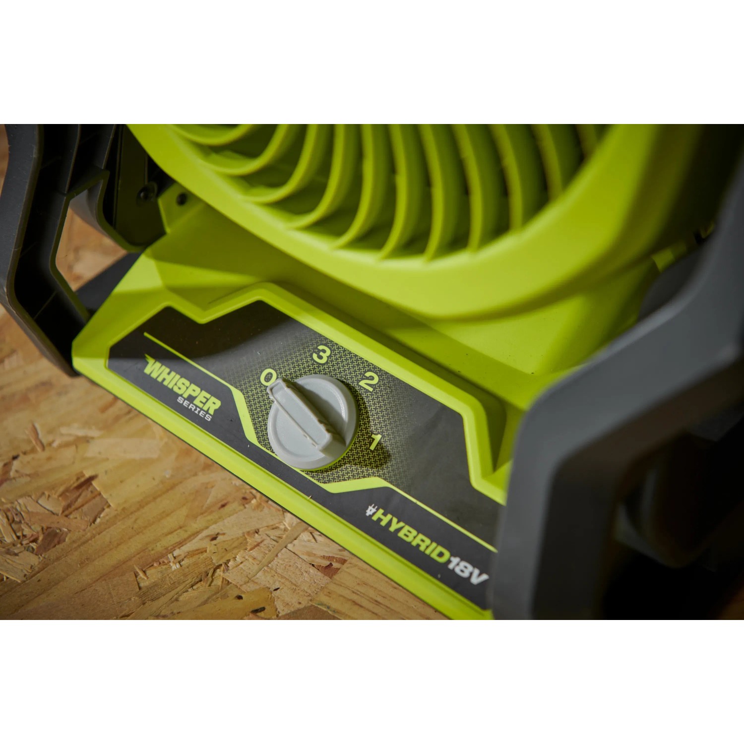 Ryobi Akku-Ventilator RF18-0, One+ Whisper Serie, 18V, mit Geschwindigkeitsregler.