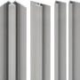 Schulte DecoDesign Profilset Alu Natur, bestehend aus Eck-, Flächen- und Endprofilen für Duschrückwände.