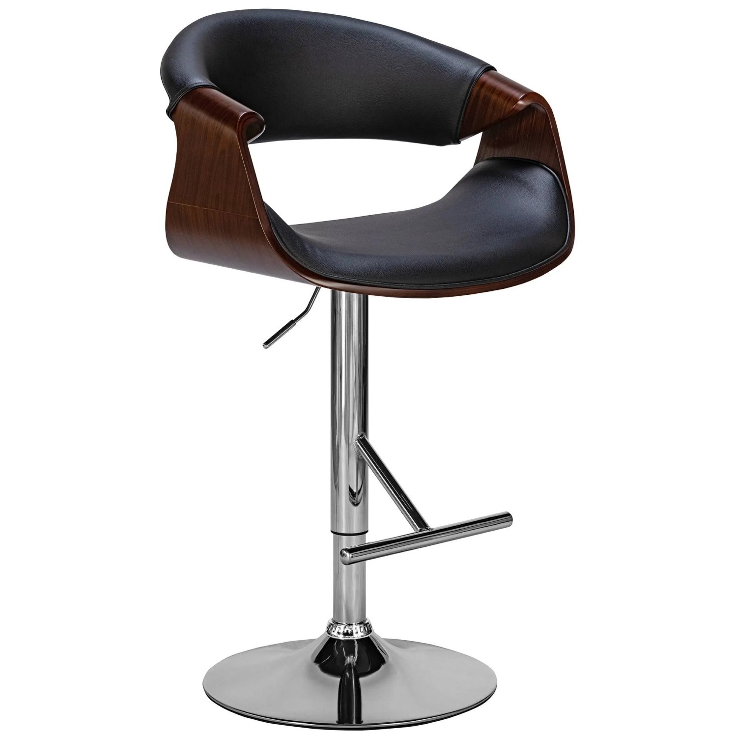 CLP Barhocker Foley Kunstleder Walnuss/Schwarz