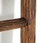 Detailaufnahme: Kobolo Dekoleiter aus geflammtem Tanoak Holz, rustikale Deko für Wohnraum.