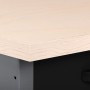 Detailaufnahme: Ondis24 Werkbank Bernd mit Buchenholzplatte und Schubladen.