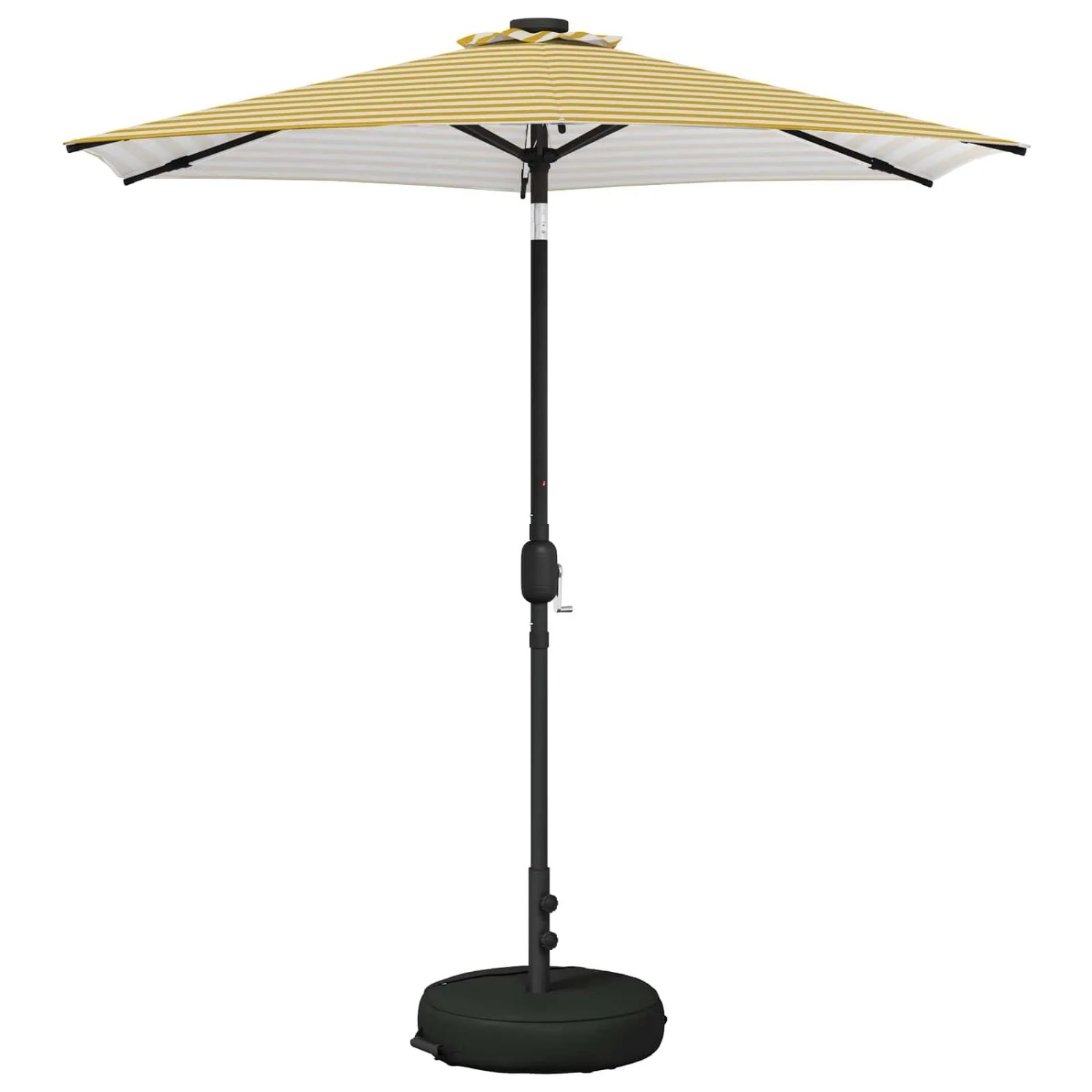 vidaXL Gartenparasol mit LED-Lichtern und Sockel 230 x 230 cm 42036255