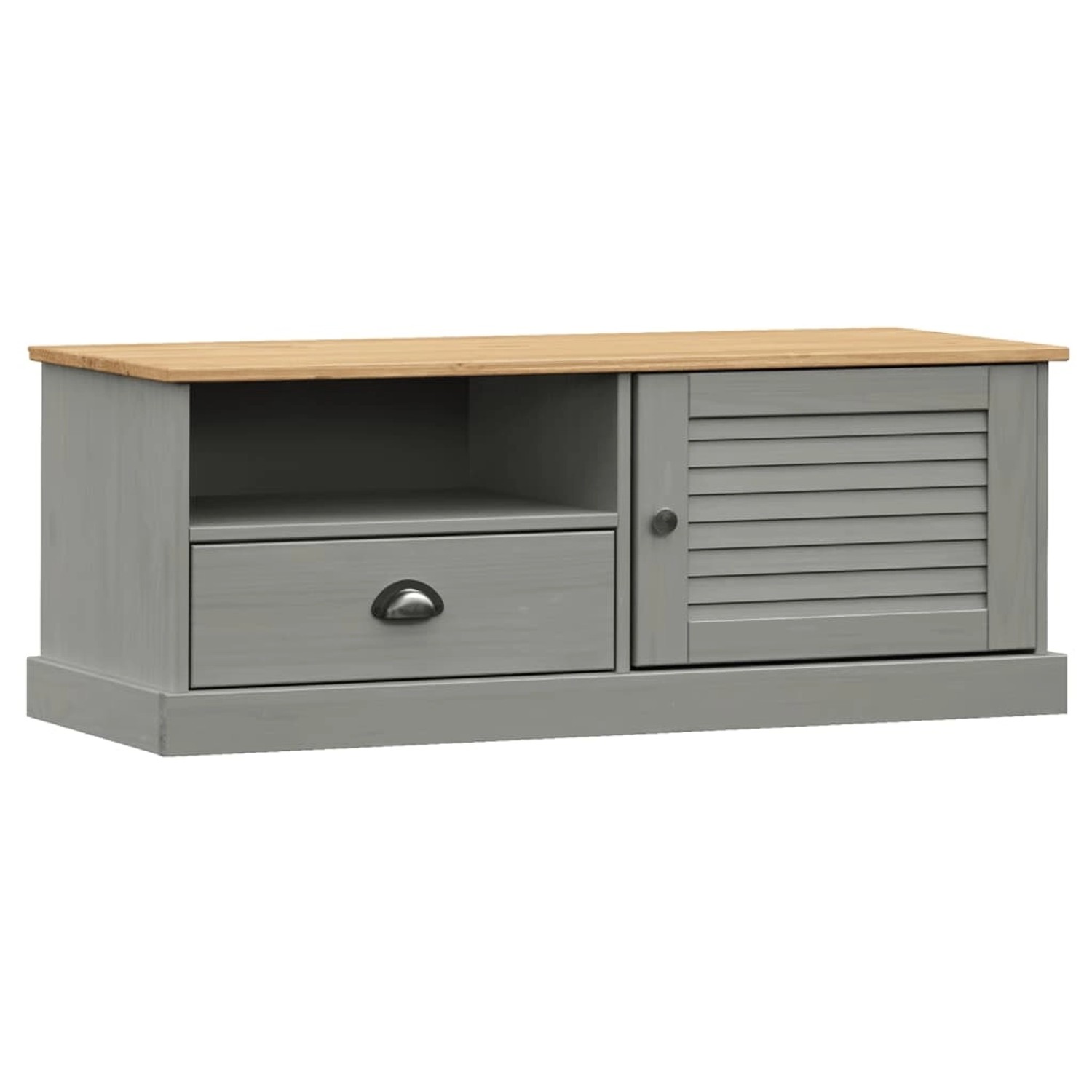 VidaXL TV-Schrank VIGO Grau 106x40x40 cm Massivholz Kiefür günstig online kaufen