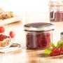 Leifheit Sturzglas 235ml mit Marmelade und Brot, ideal zur Aufbewahrung und zum Servieren.