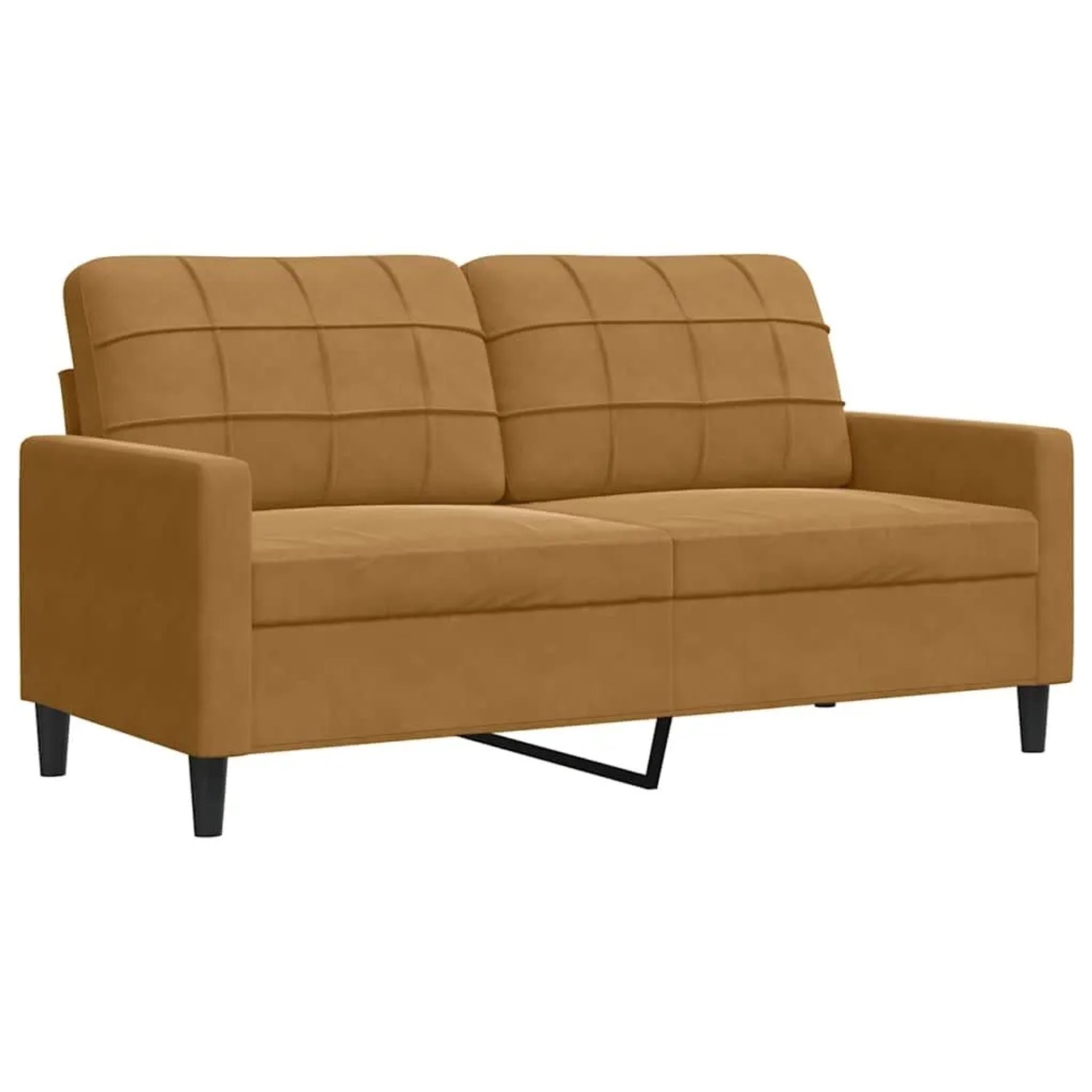 vidaXL 2-Sitzer-Sofa Braun 140 cm Samt 4007631 günstig online kaufen