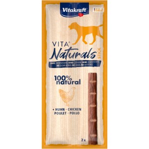 Vitakraft Vita Naturals Stick Huhn, 2er-Pack. Hunde-Belohnungssnack mit Huhn.