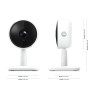 Yale Smart-Camera Innen, weiße WLAN Überwachungskamera mit Full HD und Maßen.