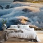 Komar Vlies Fototapete Soul of Light, 400x250cm, mit Berglandschaft und Wolkenmeer im Schlafzimmer.