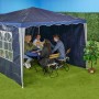 Relaxdays Pavillon Seitenteile 3er Set PE/PVC Blau Wasserdicht 2 m x 3 m 0,5 kg_2