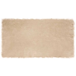 vidaXL Kunstschaffell Teppich Tafalla Beige 80 x 150 cm Polyester 42021478