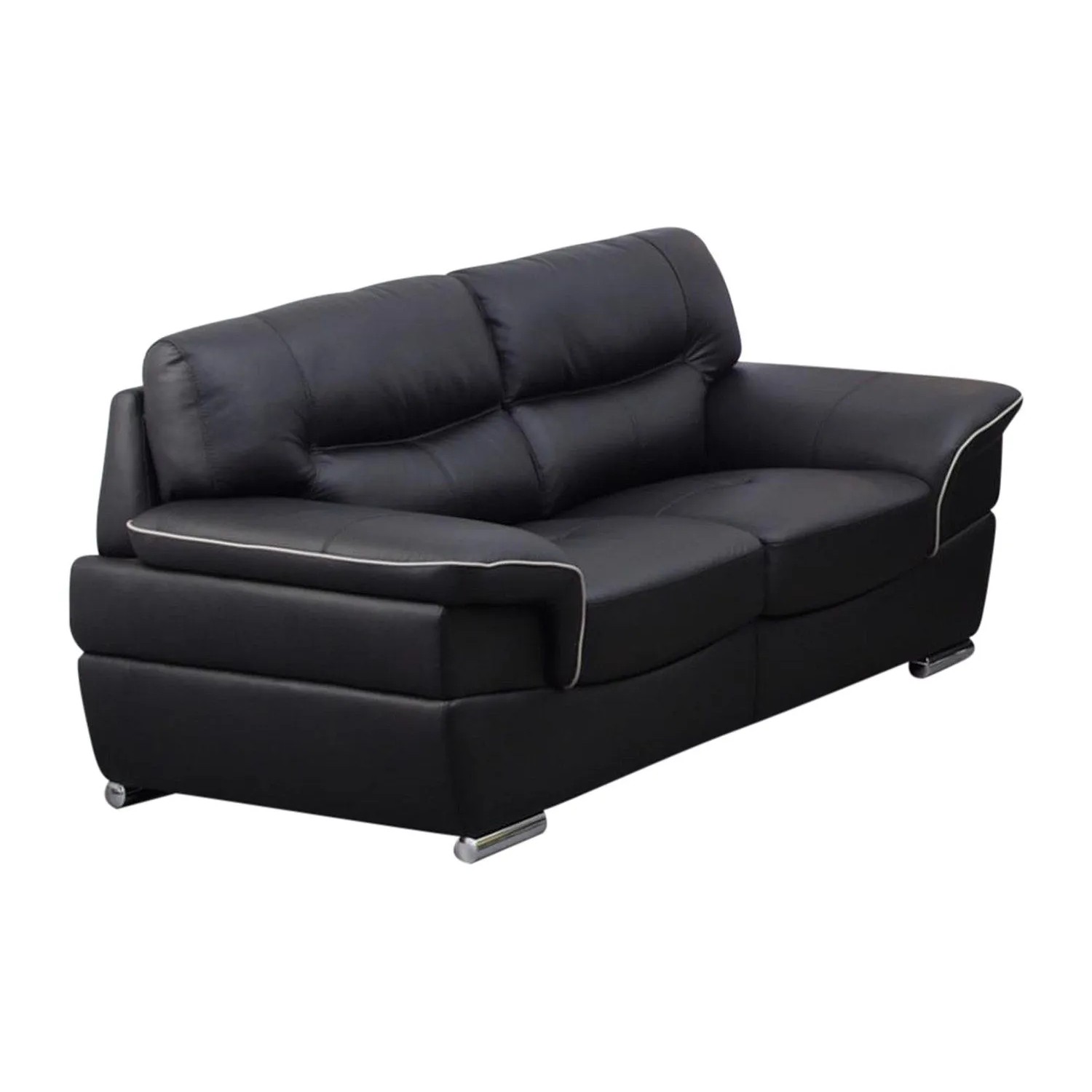 Vente-unique Sofa Ohne Schlafmöglichkeit Thibault Schwarz 168 cm