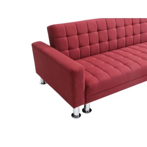 Vente-unique Schlafsofa Willis Rot 290 cm
