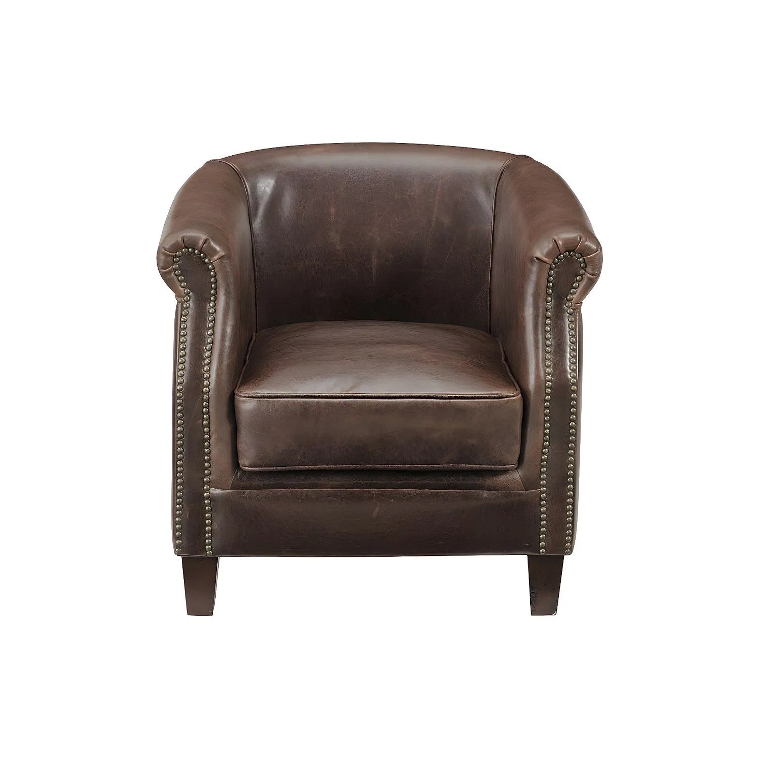 Vente-unique Sessel Mit Gerader Rückenlehne Enguerrand Schokoladenbraun 78 cm