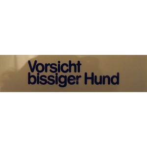 Hinweisschild "Vorsicht bissiger Hund", selbstklebend, für erhöhte Sicherheit.