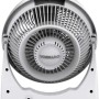 Weißer Vornado Energy Smart 633DC Ventilator von hinten, mit Rotorblättern und Gehäuse.
