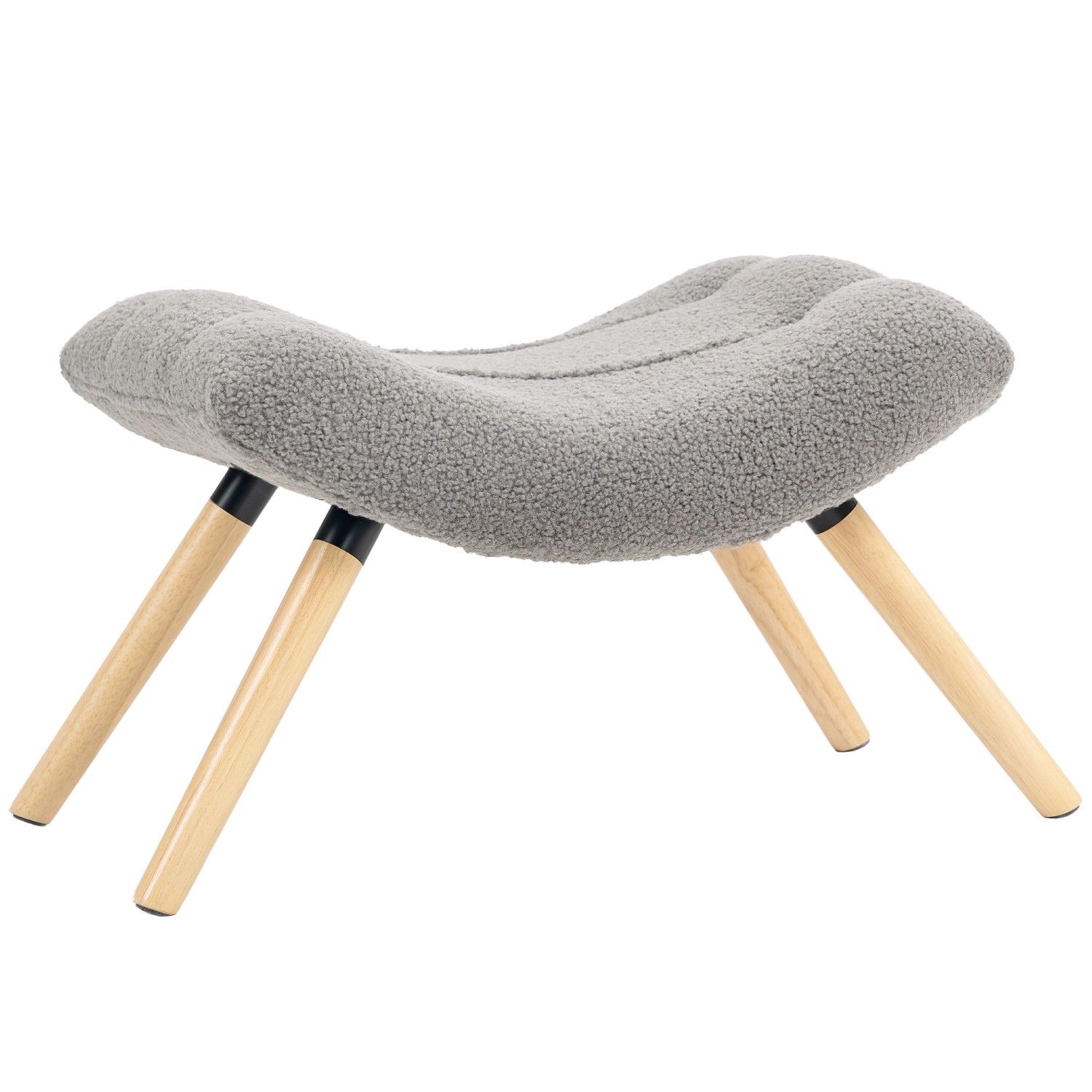 HOMCOM Sitzhocker Polyester Schaumstoff 67L x 45B x 38H cm Hellgrau günstig online kaufen